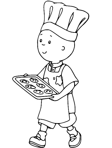 Çocuklar İçin Caillou Boyama Sayfaları 