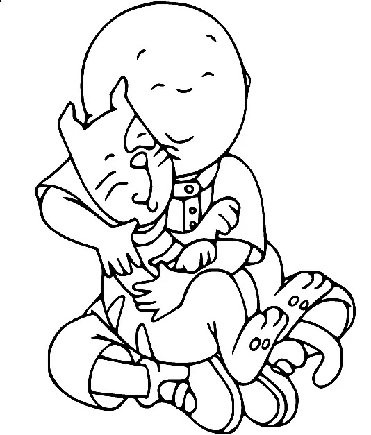 Çocuklar İçin Caillou Boyama Sayfaları 