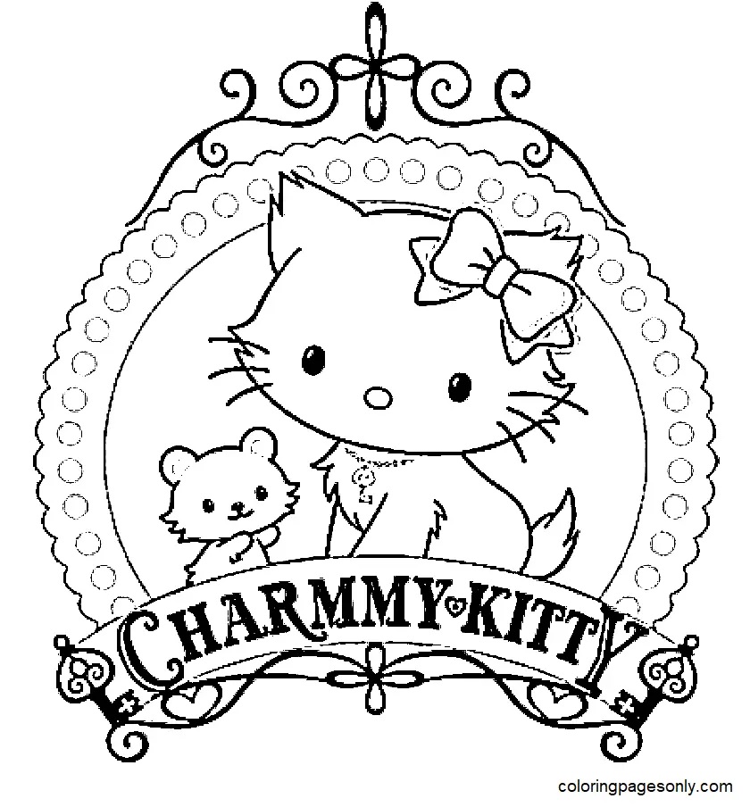 Çocuklar İçin Charmmy Kitty Boyama Sayfaları 