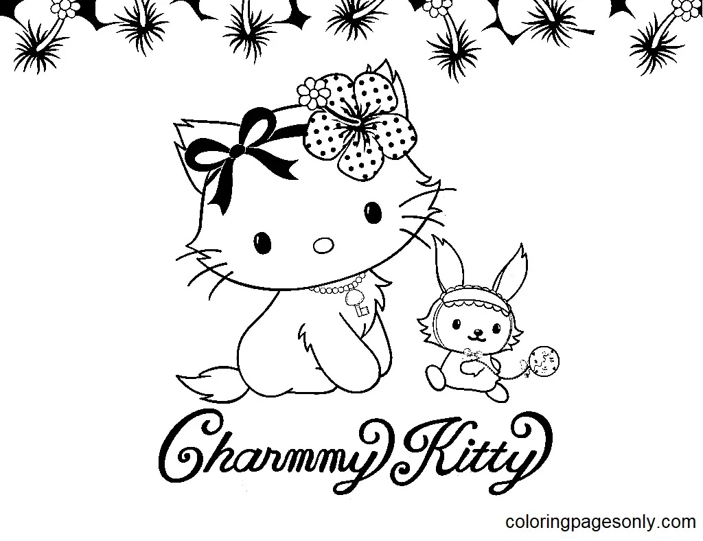 Çocuklar İçin Charmmy Kitty Boyama Sayfaları 