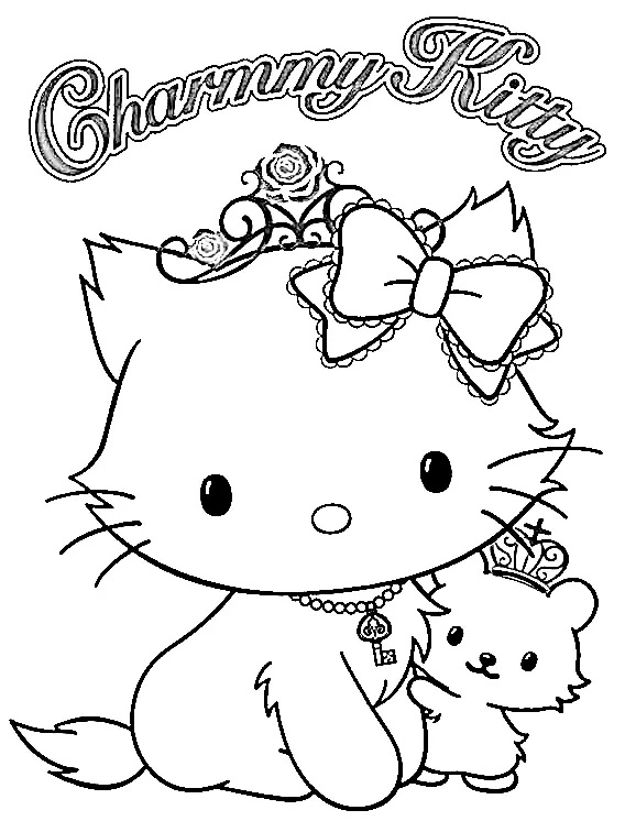 Çocuklar İçin Charmmy Kitty Boyama Sayfaları 