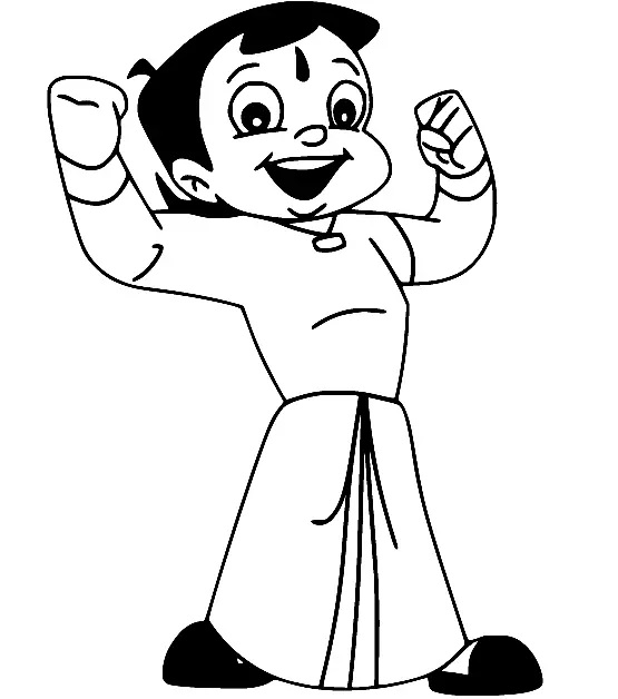 Çocuklar İçin Chhota Bheem Boyama Sayfaları 