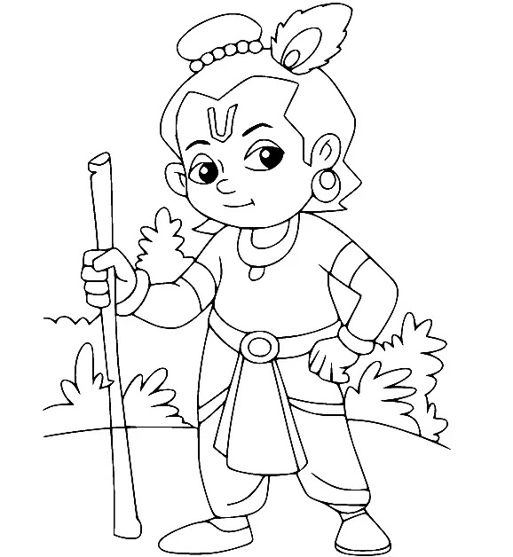 Çocuklar İçin Chhota Bheem Boyama Sayfaları 
