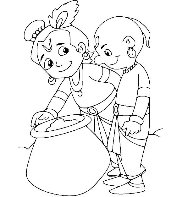 Çocuklar İçin Chhota Bheem Boyama Sayfaları 