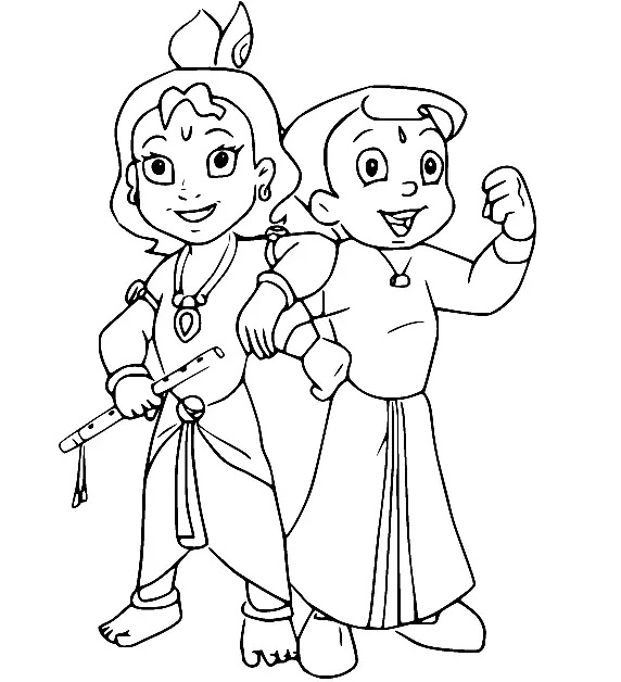 Çocuklar İçin Chhota Bheem Boyama Sayfaları 