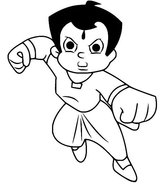 Çocuklar İçin Chhota Bheem Boyama Sayfaları 