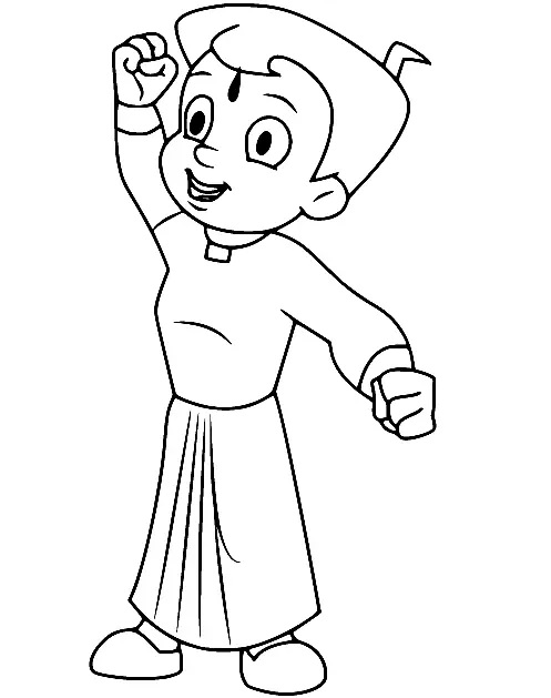 Çocuklar İçin Chhota Bheem Boyama Sayfaları 