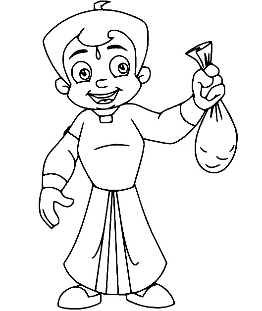 Çocuklar İçin Chhota Bheem Boyama Sayfaları 