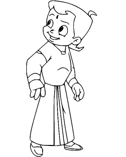 Çocuklar İçin Chhota Bheem Boyama Sayfaları 
