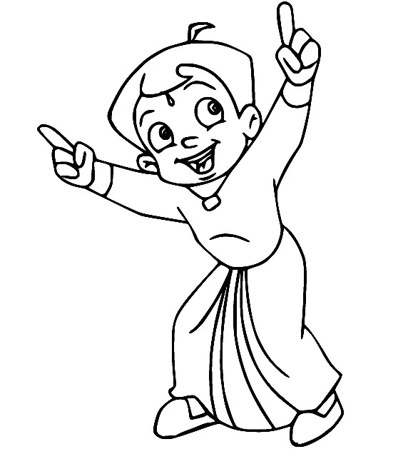 Çocuklar İçin Chhota Bheem Boyama Sayfaları 