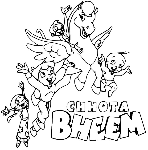 Çocuklar İçin Chhota Bheem Boyama Sayfaları 
