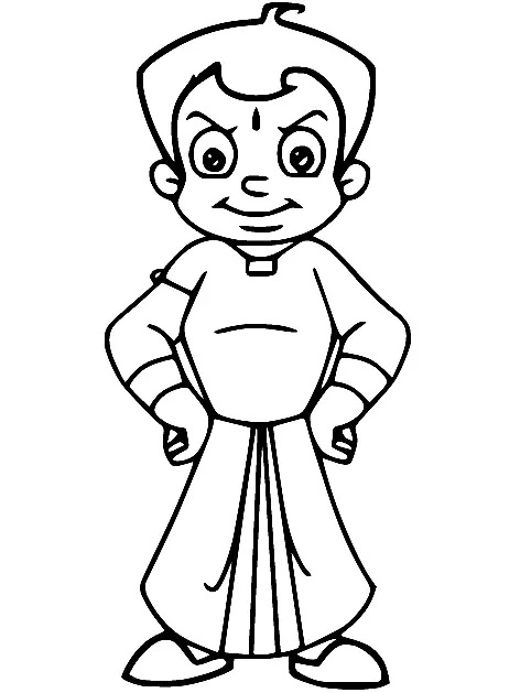 Çocuklar İçin Chhota Bheem Boyama Sayfaları 