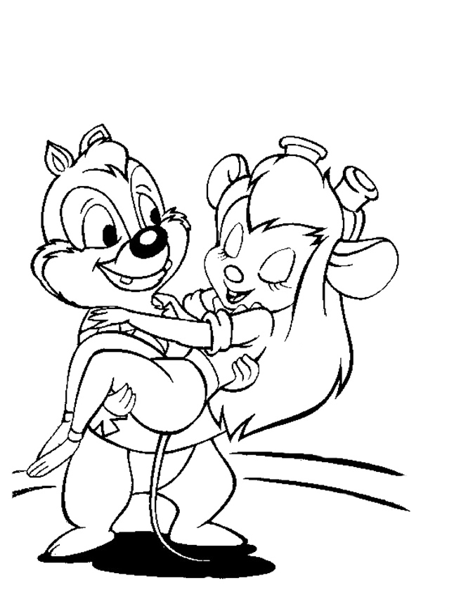 Çocuklar İçin chip-and-dale Boyama Sayfaları 