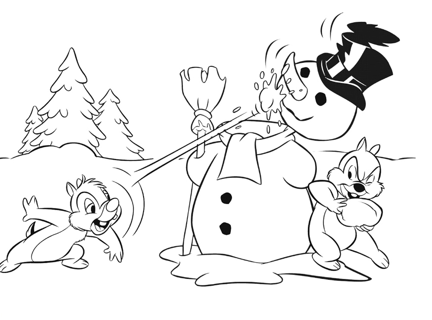 Çocuklar İçin chip-and-dale Boyama Sayfaları 