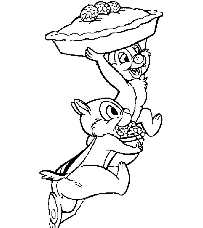 Çocuklar İçin chip-and-dale Boyama Sayfaları 