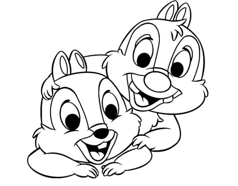 Çocuklar İçin chip-and-dale Boyama Sayfaları 
