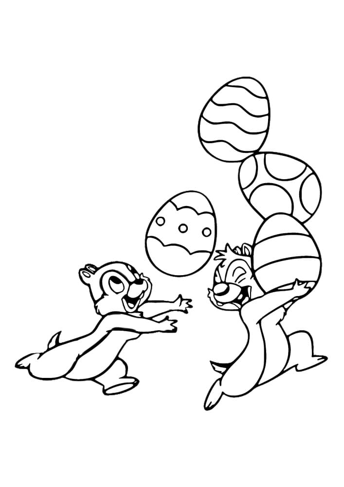 Çocuklar İçin chip-and-dale Boyama Sayfaları 