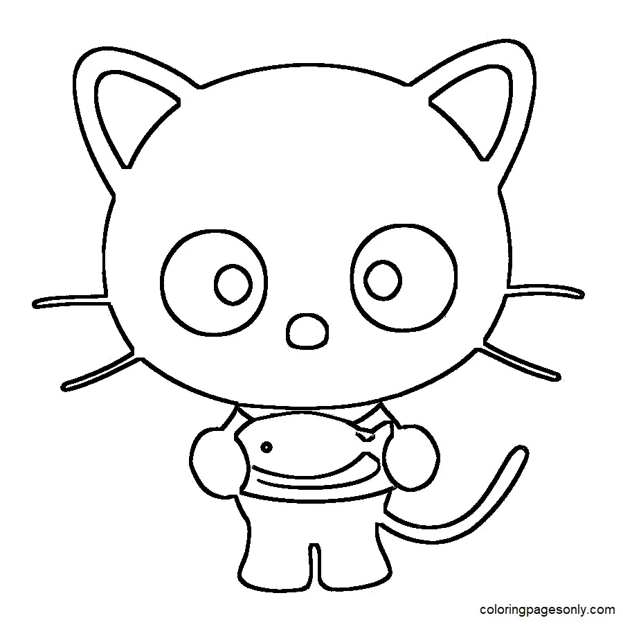 Çocuklar İçin Chococat Boyama Sayfaları 