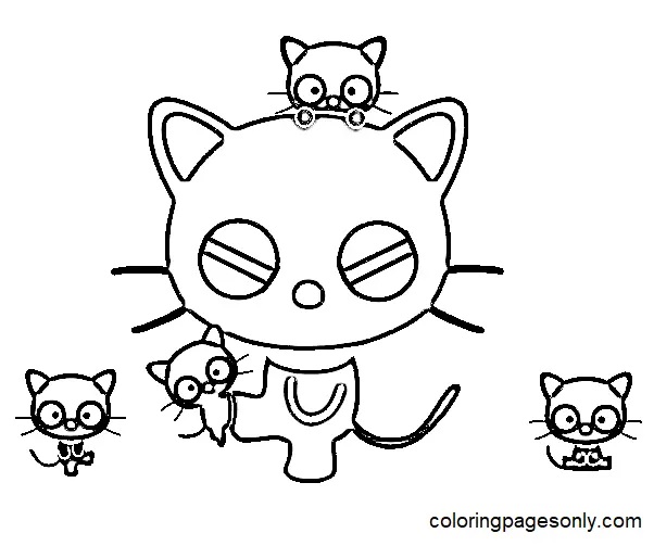 Çocuklar İçin Chococat Boyama Sayfaları 