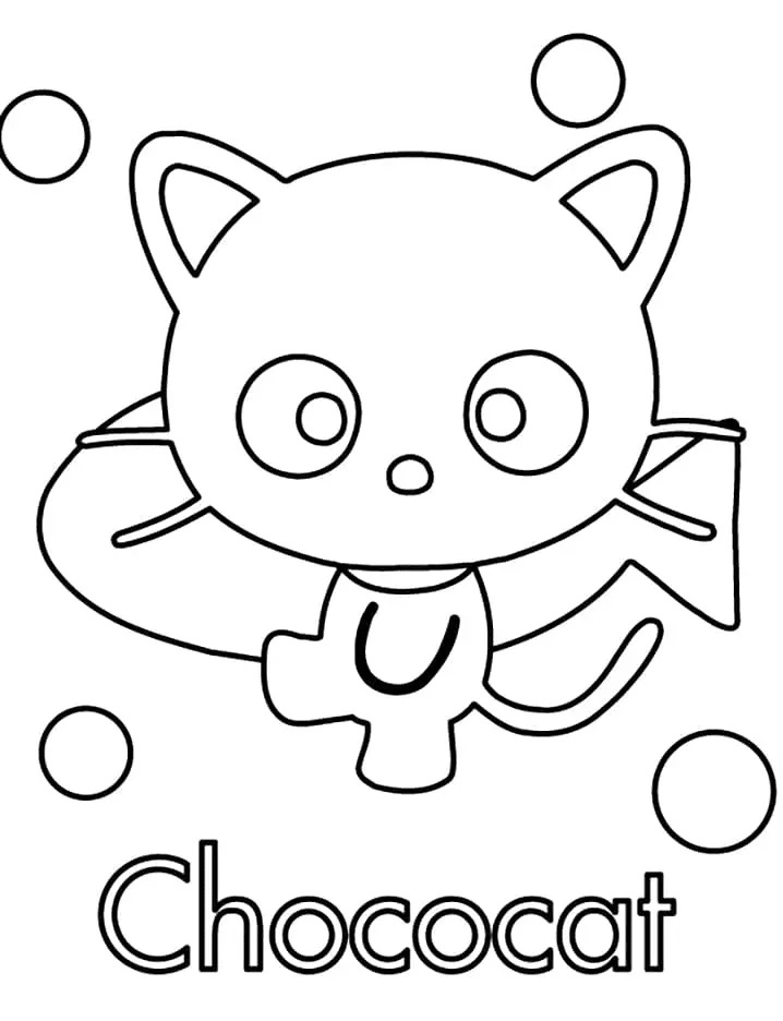 Çocuklar İçin Chococat Boyama Sayfaları 