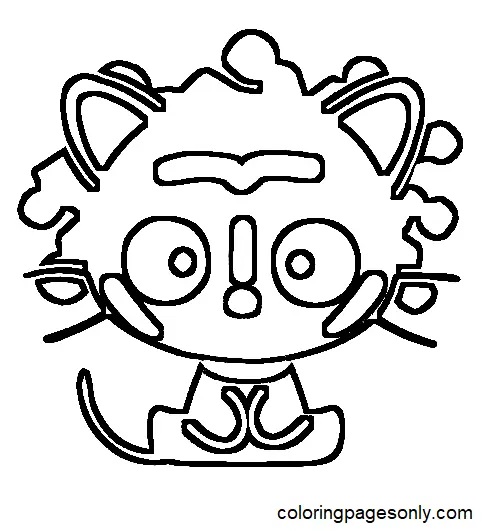 Çocuklar İçin Chococat Boyama Sayfaları 