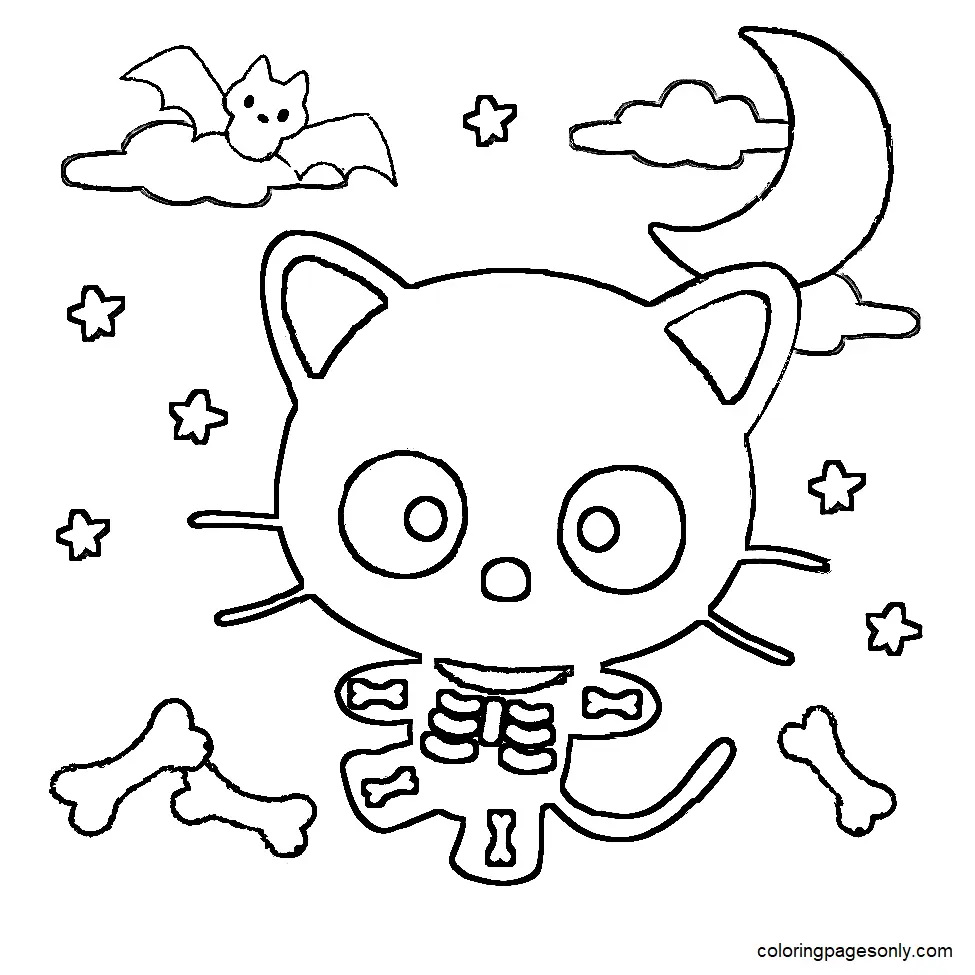 Çocuklar İçin Chococat Boyama Sayfaları 
