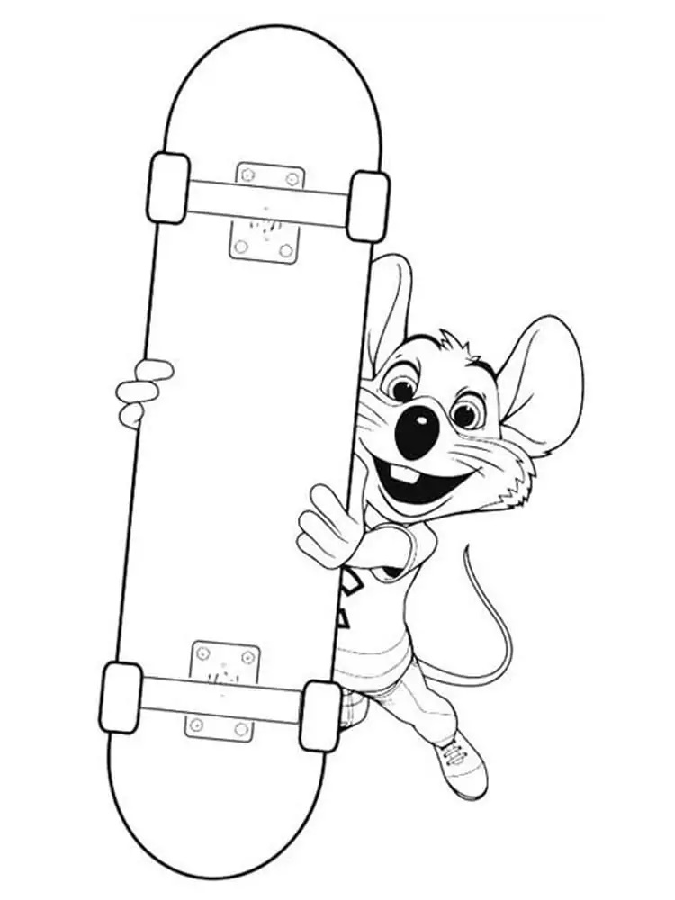 Çocuklar İçin Chuck e Cheese Boyama Sayfaları 