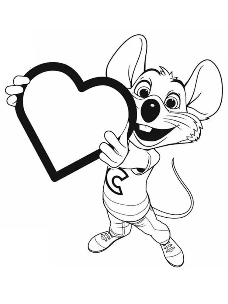 Çocuklar İçin Chuck e Cheese Boyama Sayfaları 