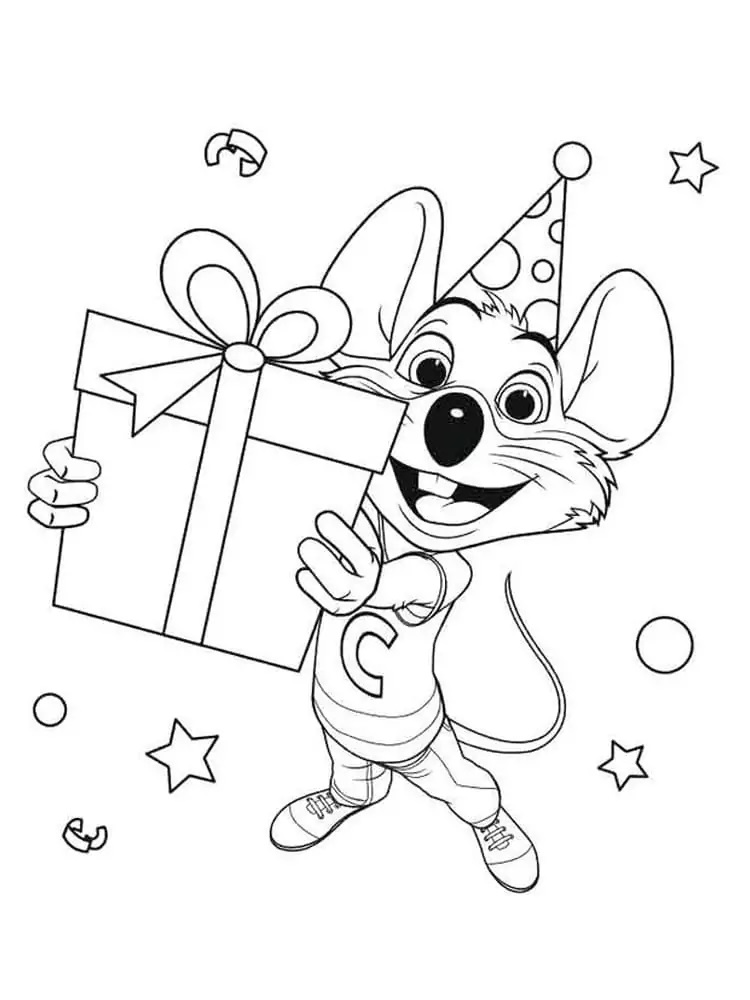 Çocuklar İçin Chuck e Cheese Boyama Sayfaları 