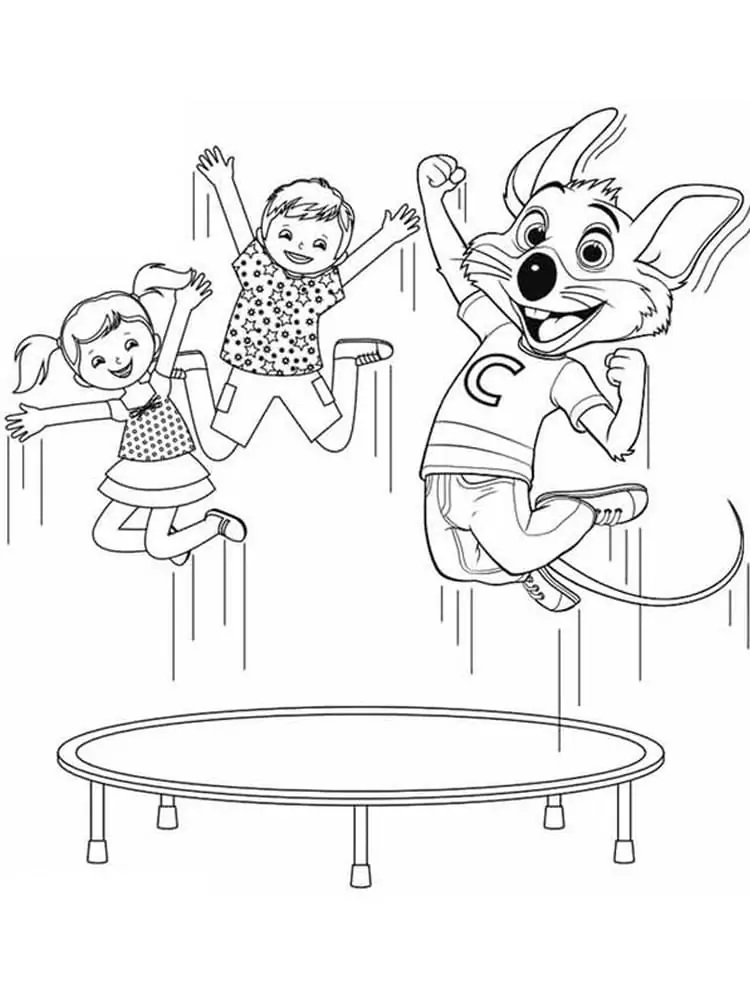 Çocuklar İçin Chuck e Cheese Boyama Sayfaları 