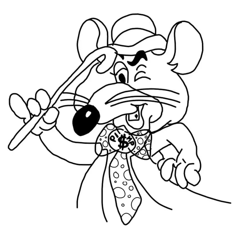 Çocuklar İçin Chuck e Cheese Boyama Sayfaları 
