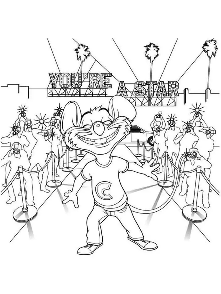 Çocuklar İçin Chuck e Cheese Boyama Sayfaları 
