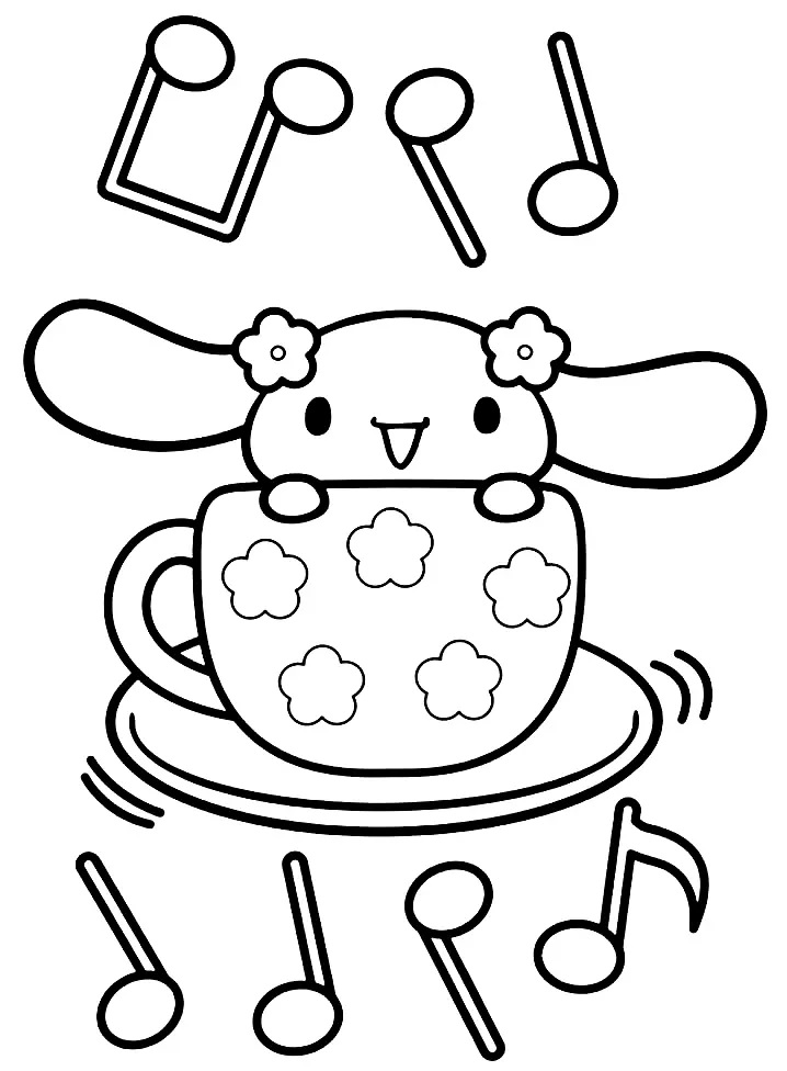 Çocuklar İçin Cinnamoroll Boyama Sayfaları 