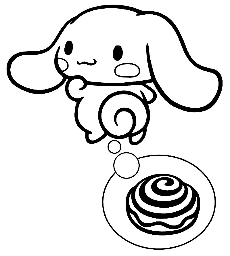 Çocuklar İçin Cinnamoroll Boyama Sayfaları 
