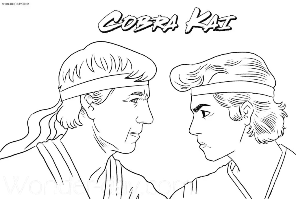 Çocuklar İçin Cobra Kai Boyama Sayfaları 