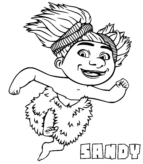 Çocuklar İçin croods Boyama Sayfaları 