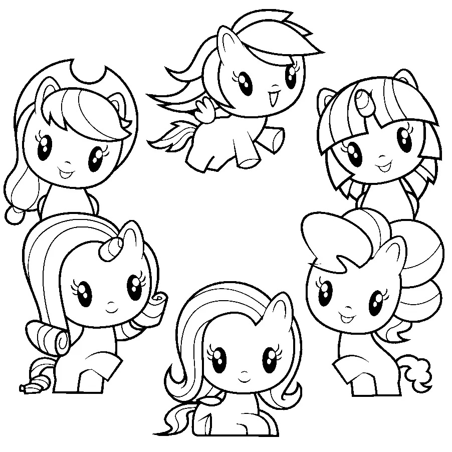 Çocuklar İçin Cutie Mark Crew Boyama Sayfaları 