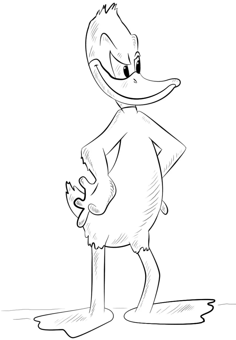 Çocuklar İçin Daffy Duck Boyama Sayfaları 