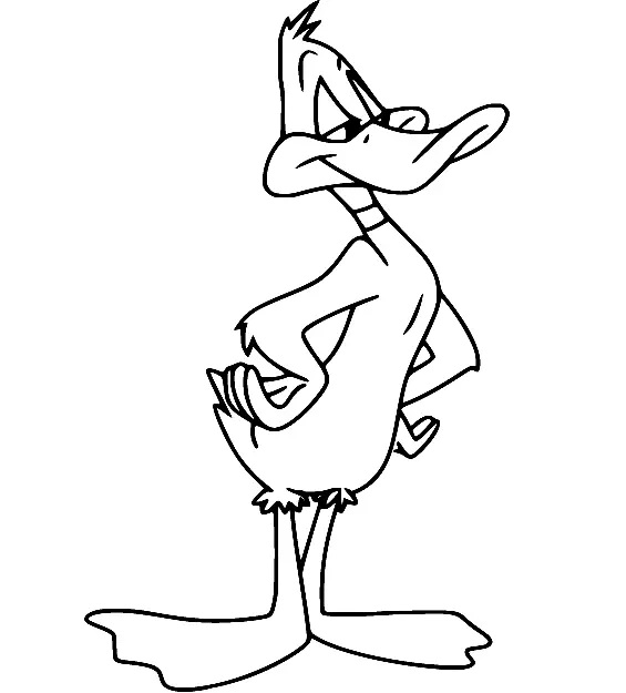 Çocuklar İçin Daffy Duck Boyama Sayfaları 
