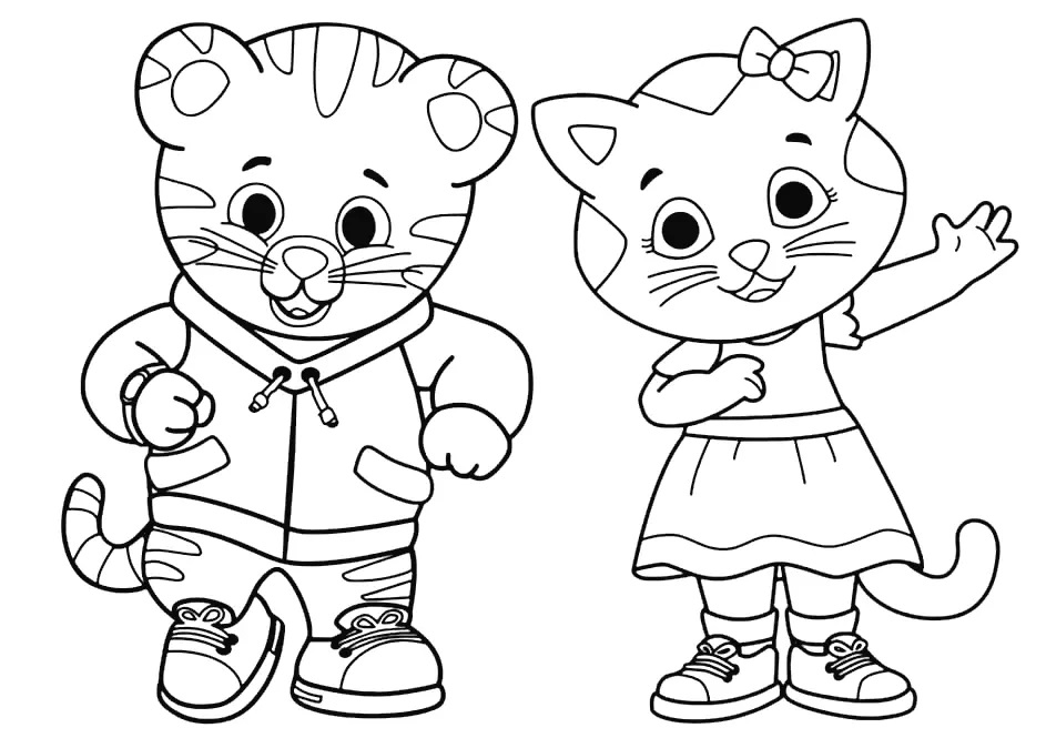 Çocuklar İçin Daniel Tiger Boyama Sayfaları 