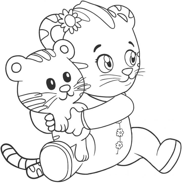 Çocuklar İçin Daniel Tiger Boyama Sayfaları 