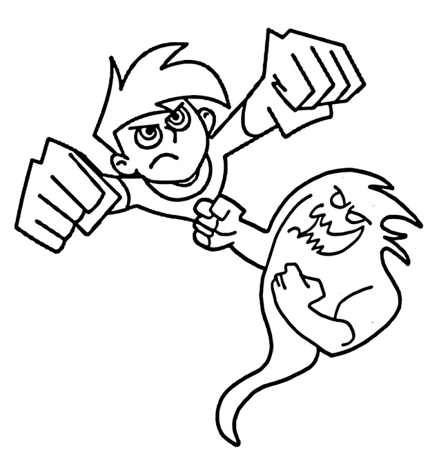 Çocuklar İçin Danny Phantom Boyama Sayfaları 
