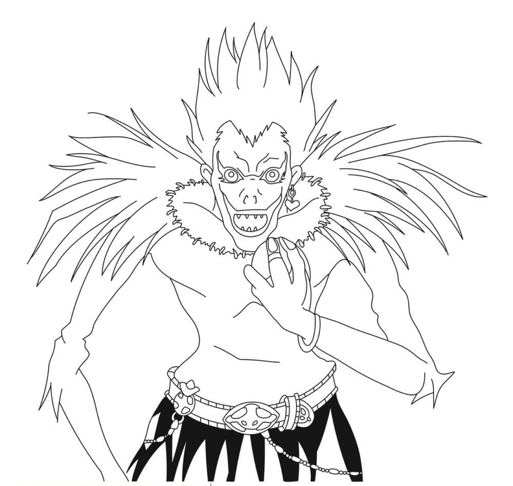 Çocuklar İçin Death Note Boyama Sayfaları 
