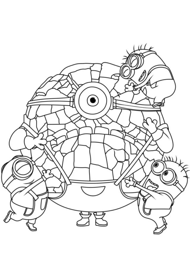 Çocuklar İçin Despicable Me-4 Boyama Sayfaları 