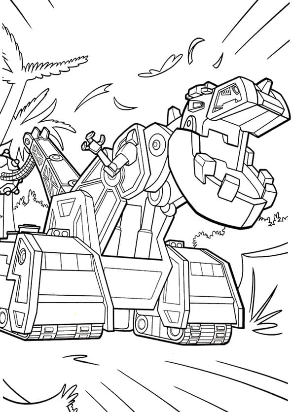 Çocuklar İçin Dinotrux Boyama Sayfaları 