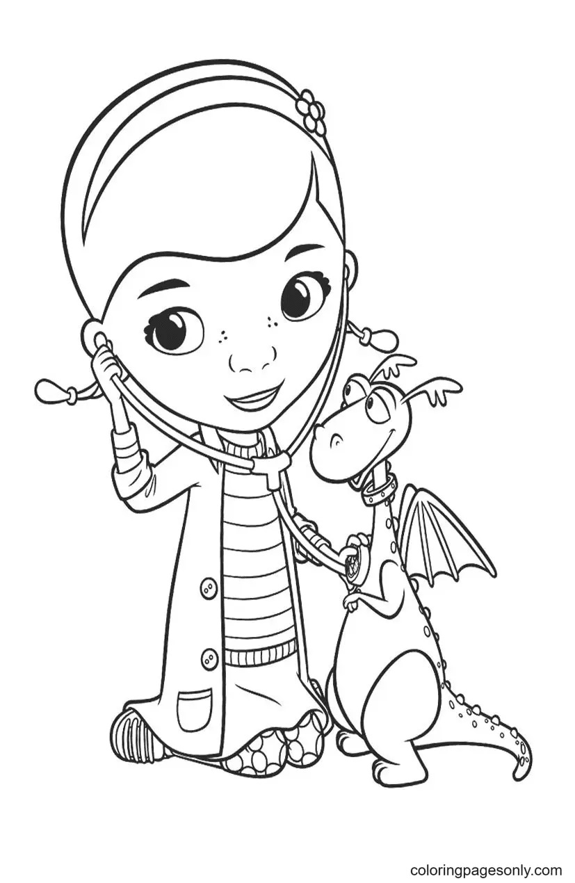 Çocuklar İçin Doktor Mcstuffins Boyama Sayfaları 