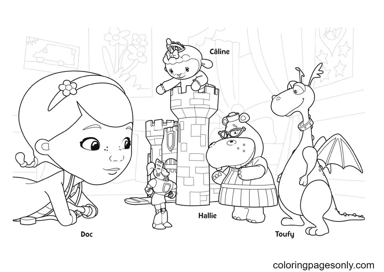 Çocuklar İçin Doktor Mcstuffins Boyama Sayfaları 