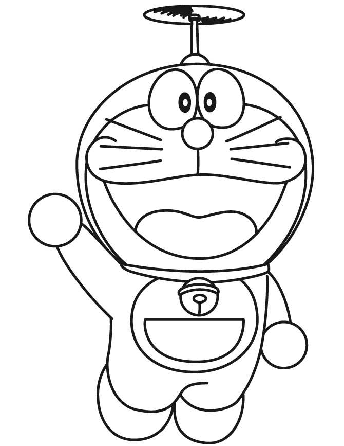 Çocuklar İçin Doreamon Boyama Sayfaları 