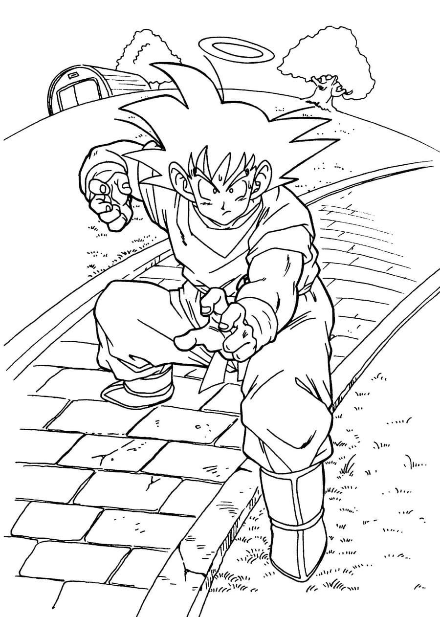 Çocuklar İçin Dragon Ball Boyama Sayfaları 