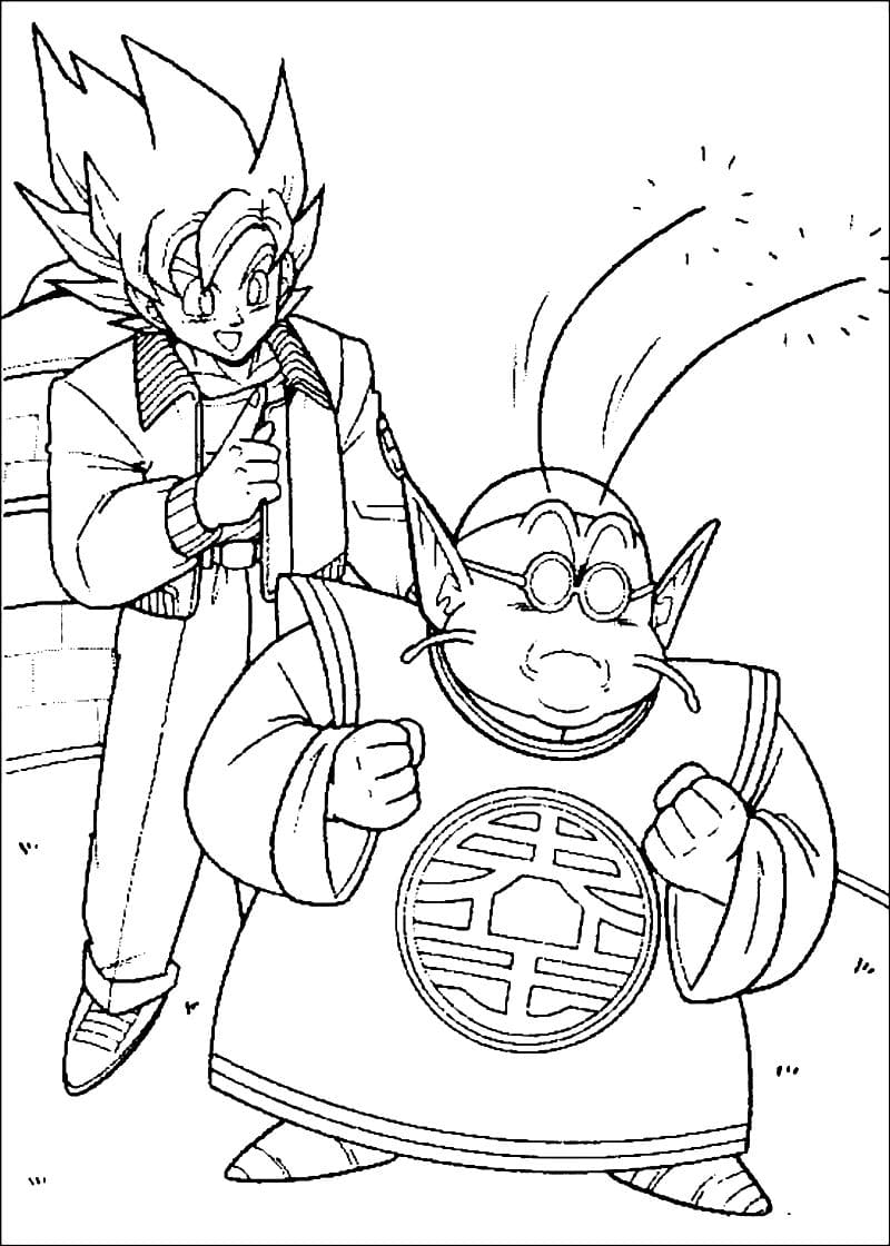 Çocuklar İçin Dragon Ball Boyama Sayfaları 